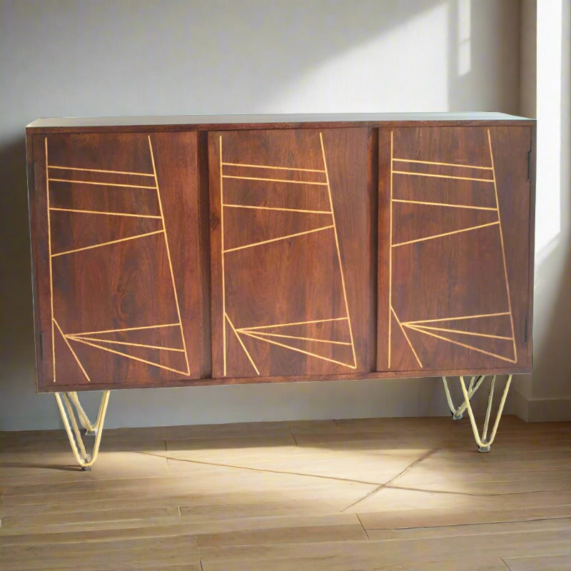 Dark Gold Large Sideboard