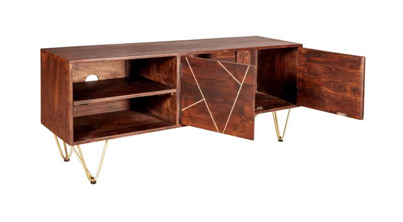 Dark Gold Plasma TV Stand