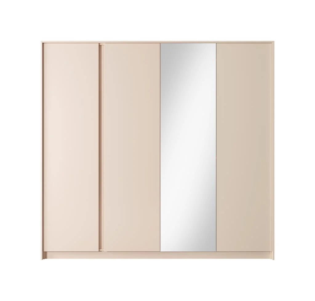 Dast Hinged Door Wooden Wardrobe 223cm in Beige