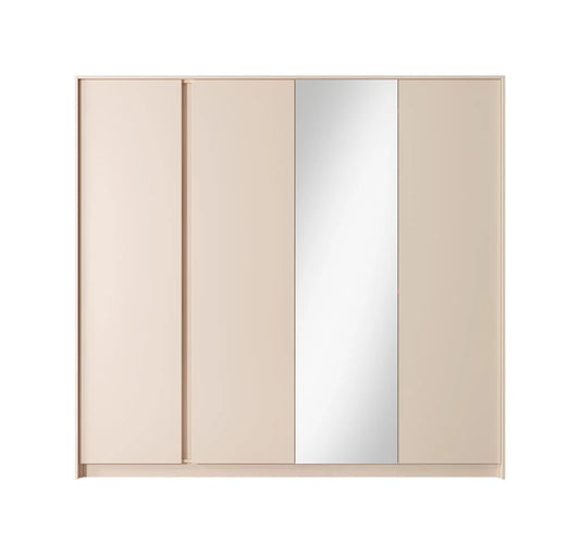 Dast Hinged Door Wooden Wardrobe 223cm in Beige