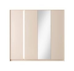 Dast Hinged Door Wooden Wardrobe 223cm in Beige