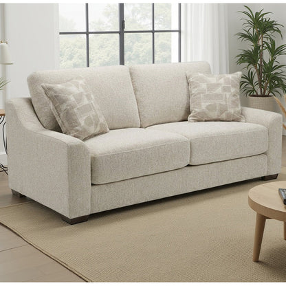 Douglas 3 Seater Fabric Sofa In Beige