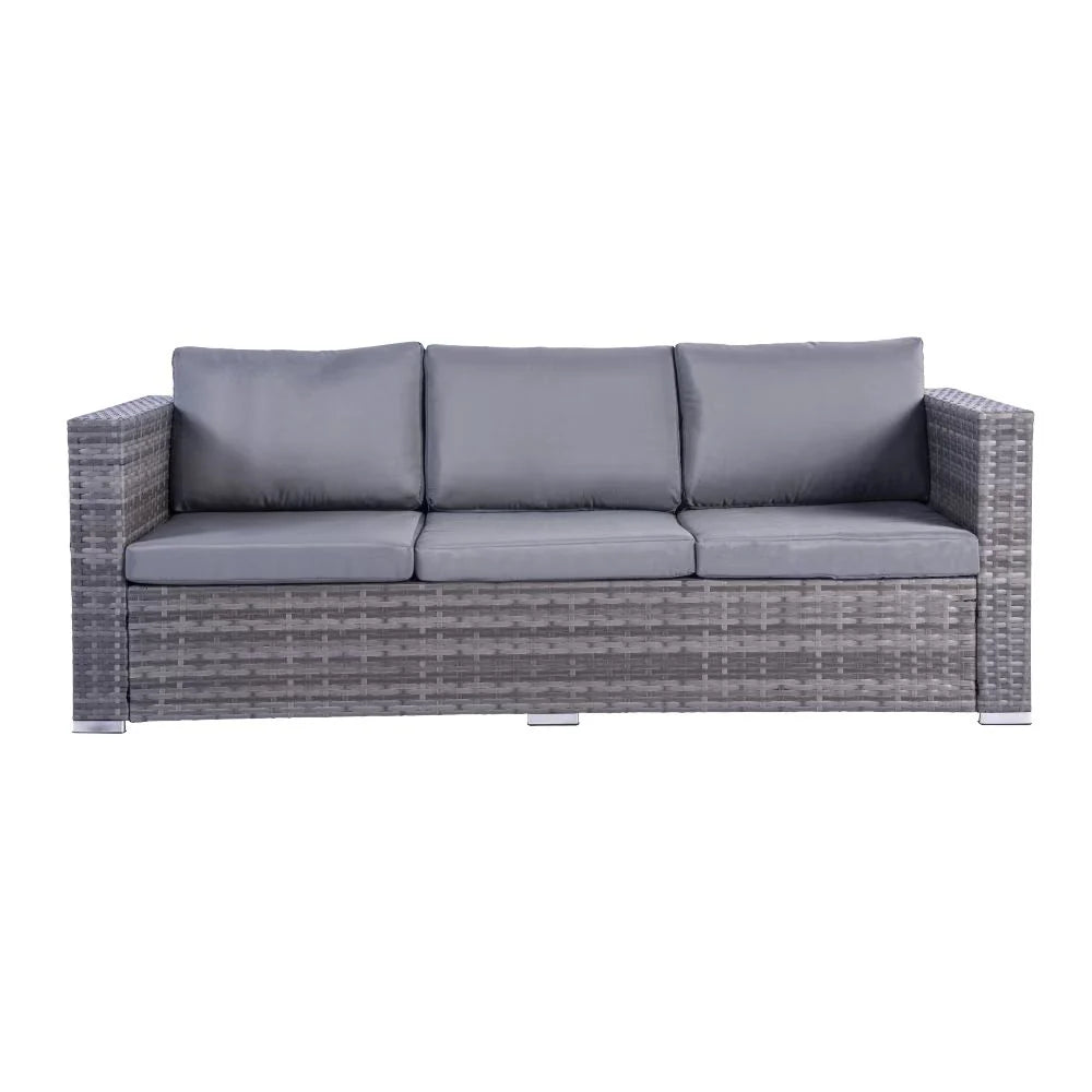 Dunham 4 Seater Sofa Set with Coffee Table Grey Rattan