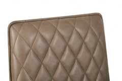 Eclat Taupe Faux Leather Swivel Dining Chairs in Pair