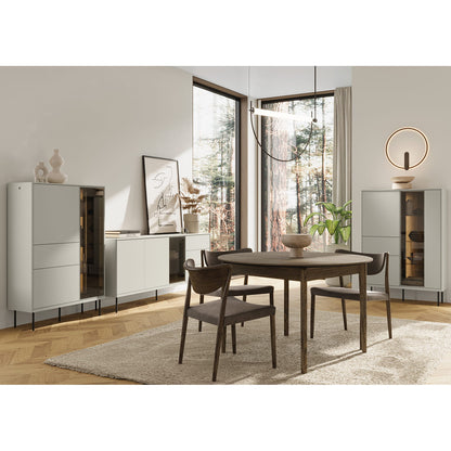 Epiro Large Wooden TV Stand in Cashmere & Dark Oak - 194cm - UK