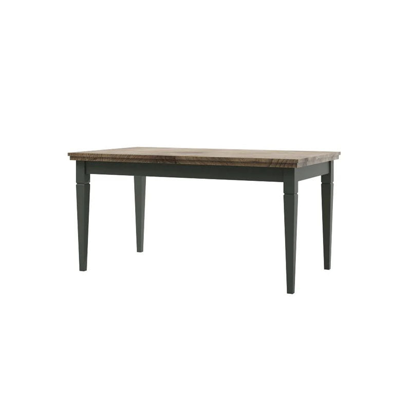 Evora Wooden 160-240cm Extending Dining Table in Green and Oak Lefkas - UK