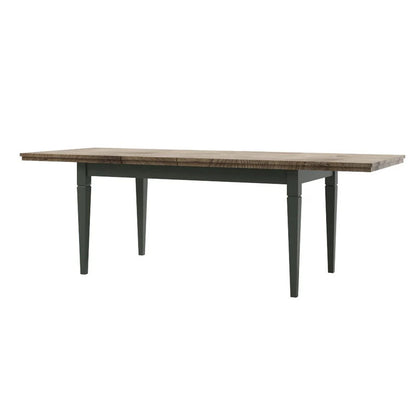 Evora Wooden Extending Dining Table in Green and Oak Lefkas 160-240cm