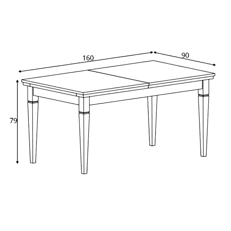 Evora Wooden Extending Dining Table in Green and Oak Lefkas 160-240cm