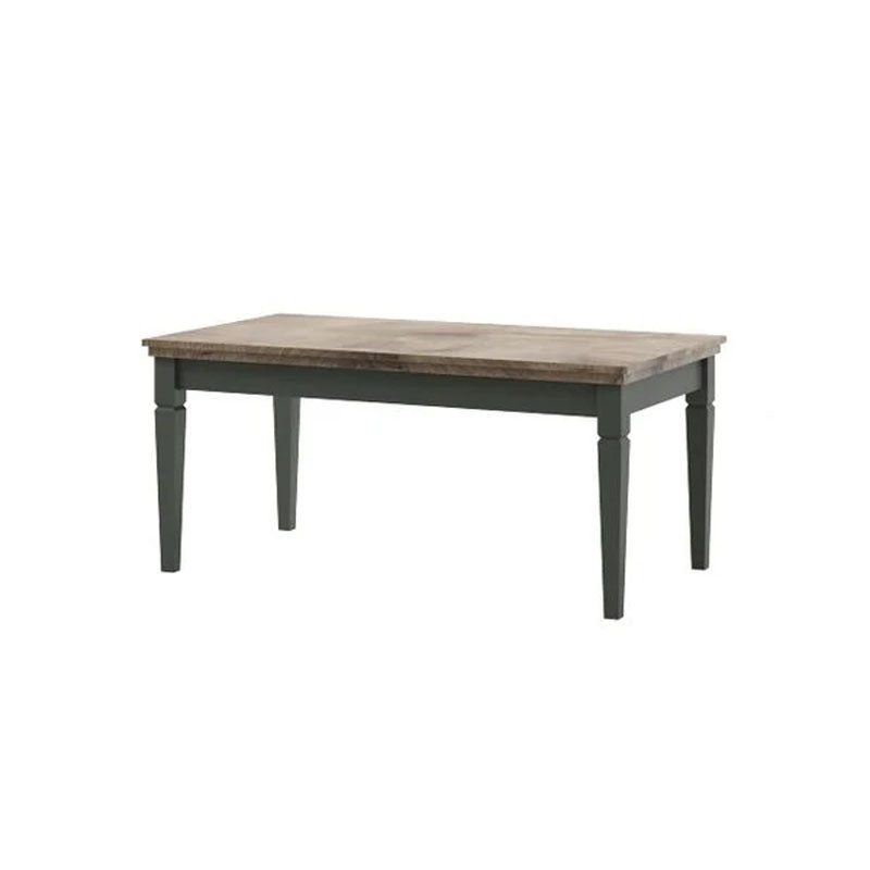 Evora Wooden Coffee Table in Green and Oak Lefkas - 110cm