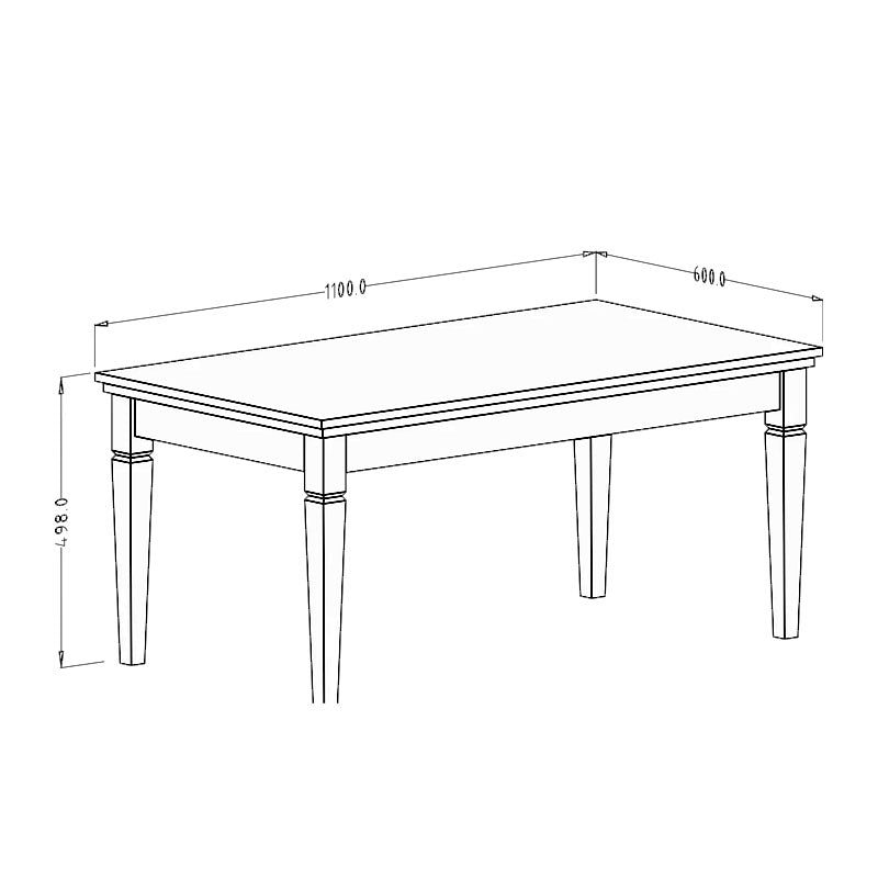 Evora Wooden Coffee Table in Green and Oak Lefkas - 110cm