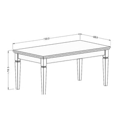 Evora Wooden Coffee Table in Green and Oak Lefkas - 110cm - Furniture One Shop