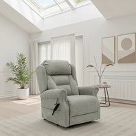 Fairmont Fabric Rise and Recline Electric Armchair In Beige