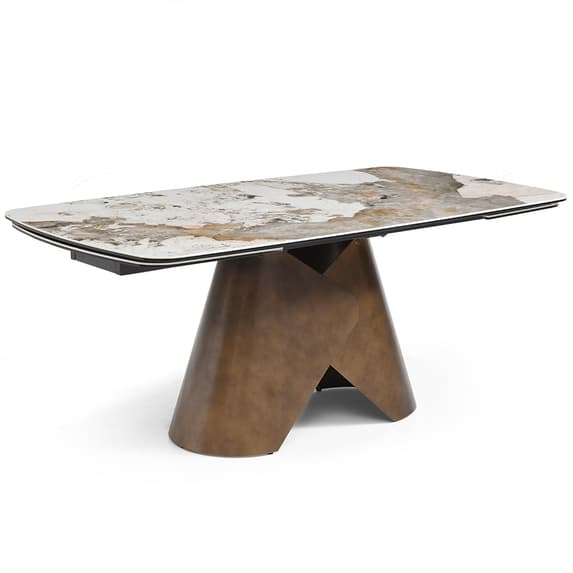 Feretti Italian Ceramic Extending Dining Table In Pandora