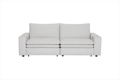 Florence Cloud 3 Seater Electric Recliner Sofa In Ivory Fabric