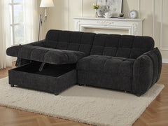 Florida Universal Corner Sofa Bed With Storage In Black