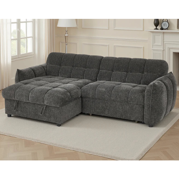Florida Universal Corner Sofa Bed With Storage In Grey