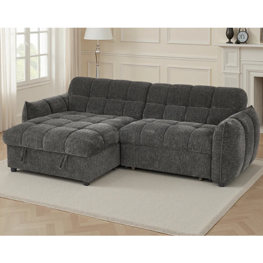Florida Universal Corner Sofa Bed With Storage In Grey