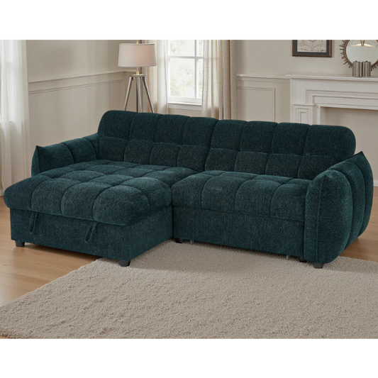Florida Universal Corner Sofa Bed With Storage In Teal