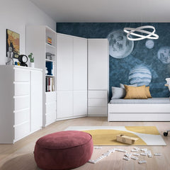 Fribo 1 door 5 drawer cabinet in White - Furniture One Shop