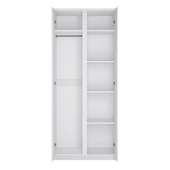 Fribo 2 door wardrobe in White - Furniture One Shop