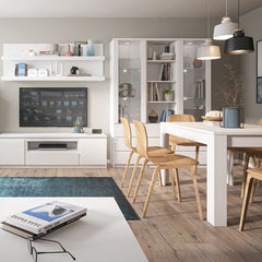 Fribo Extending dining table 140-180cm in White - Furniture One Shop