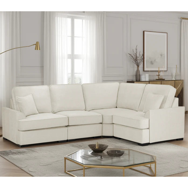 Funk Universal Corner Sofa In Beige Fabric
