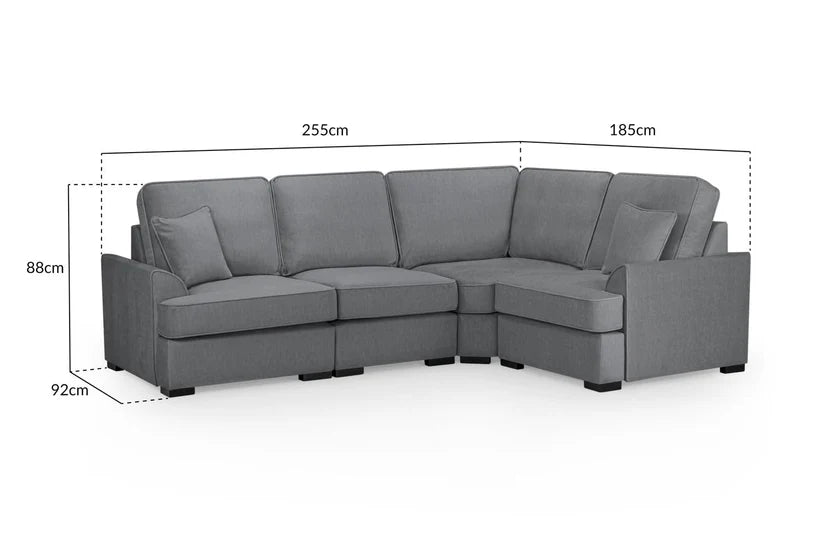 Funk Universal Corner Sofa In Grey Fabric