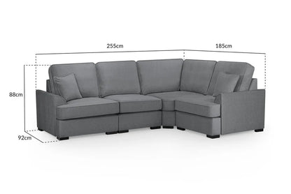 Funk Universal Corner Sofa In Grey Fabric