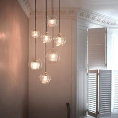 Mizan Glass Plated Pendant Light - Furniture One Shop