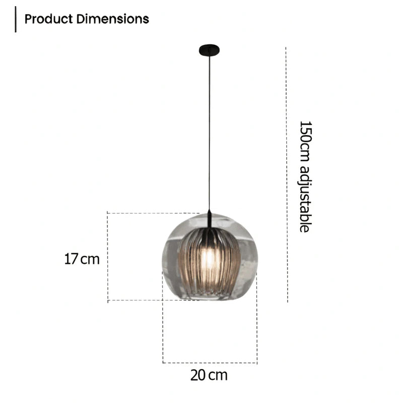 Mizan Glass Plated Pendant Light