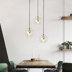 Mizan Glass Plated Pendant Light - Furniture One Shop