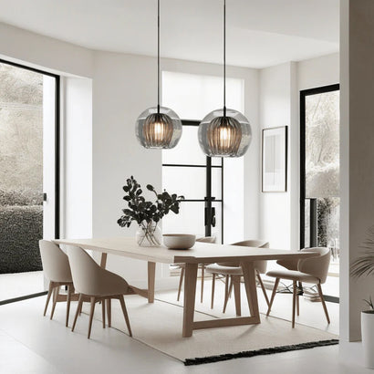 Mizan Glass Plated Pendant Light - Furniture One Shop