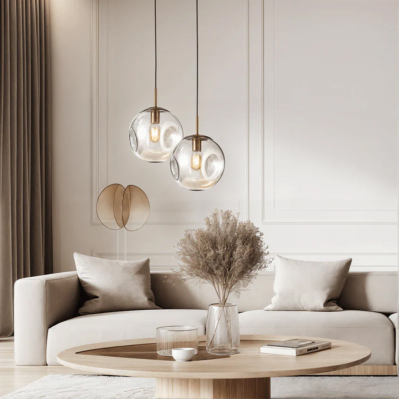 Serene Glass Plated Pendant Light