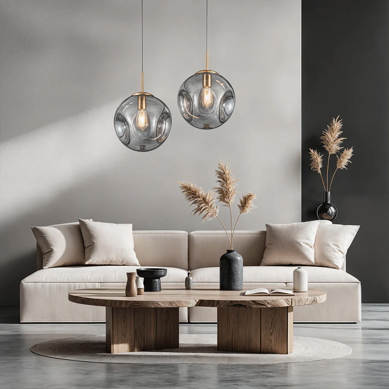 Serene Glass Plated Pendant Light