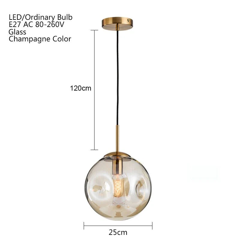 Serene Glass Plated Pendant Light