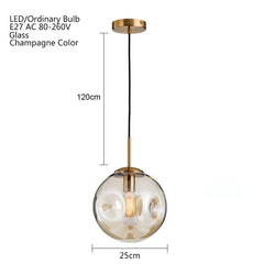 Serene Glass Plated Pendant Light