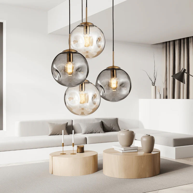 Serene Glass Plated Pendant Light