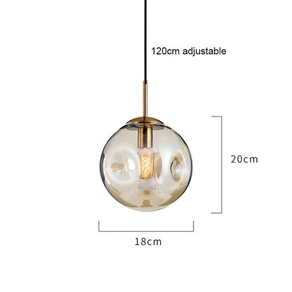 Serene Glass Plated Pendant Light