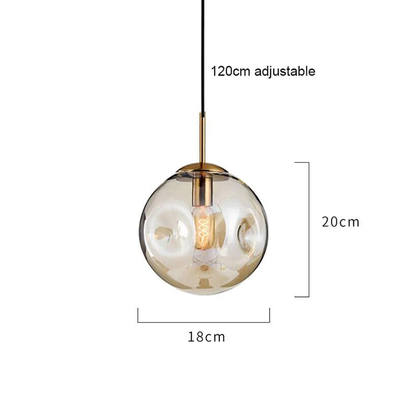 Serene Glass Plated Pendant Light