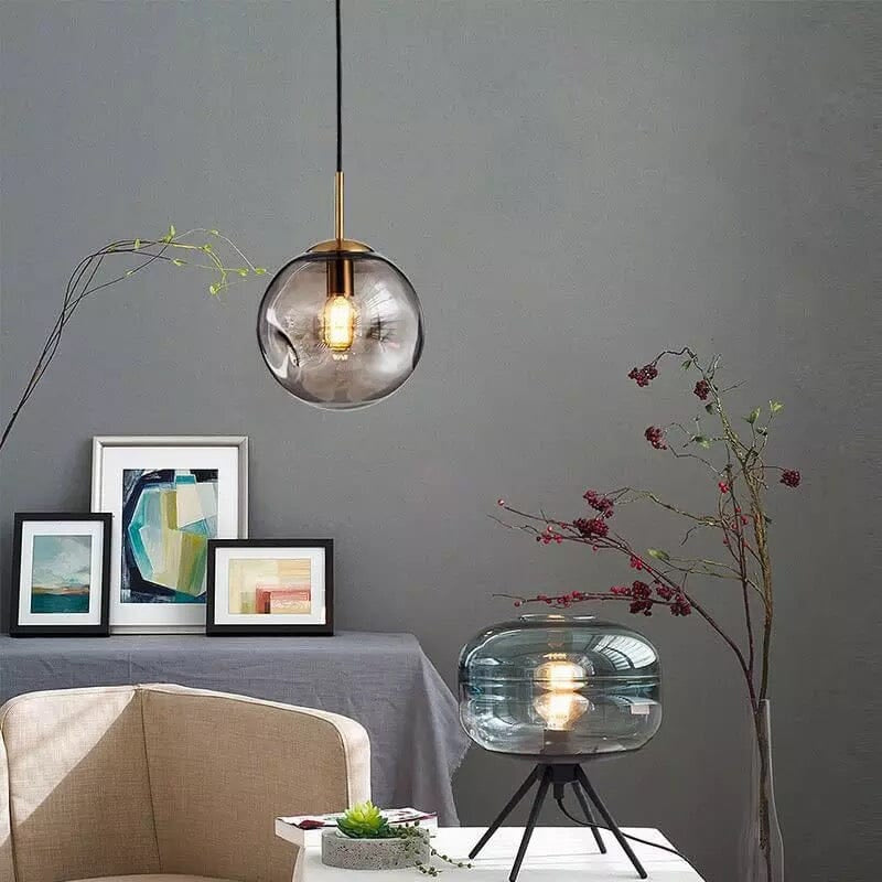 Serene Glass Plated Pendant Light