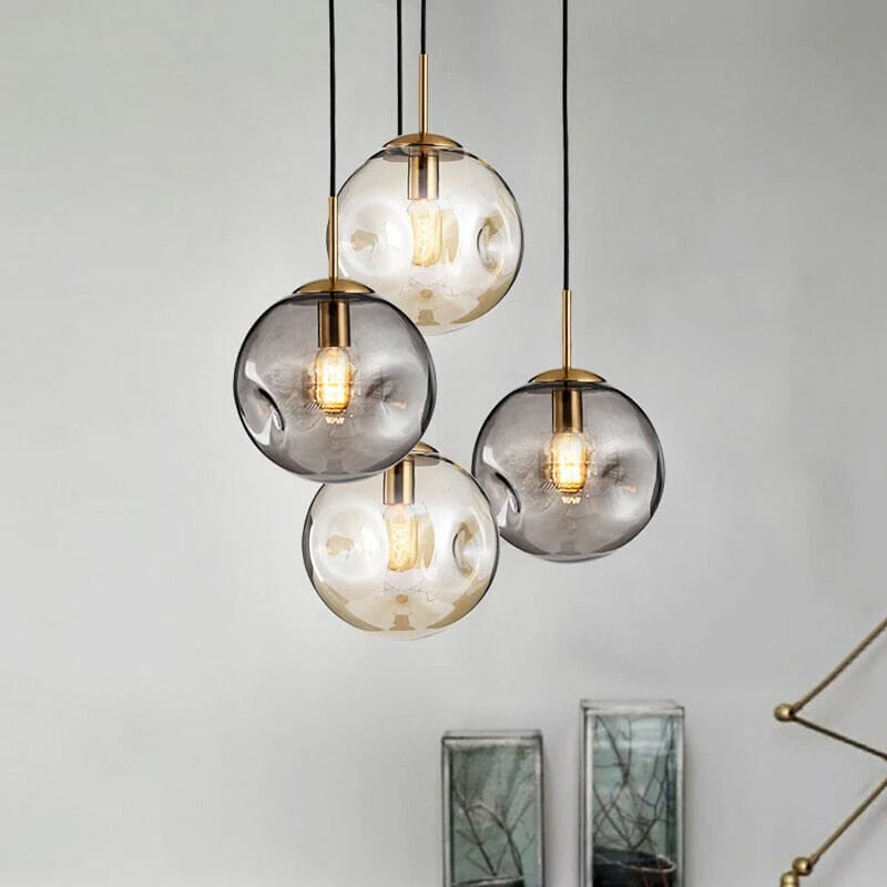 Serene Glass Plated Pendant Light