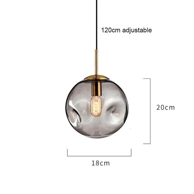 Serene Glass Plated Pendant Light