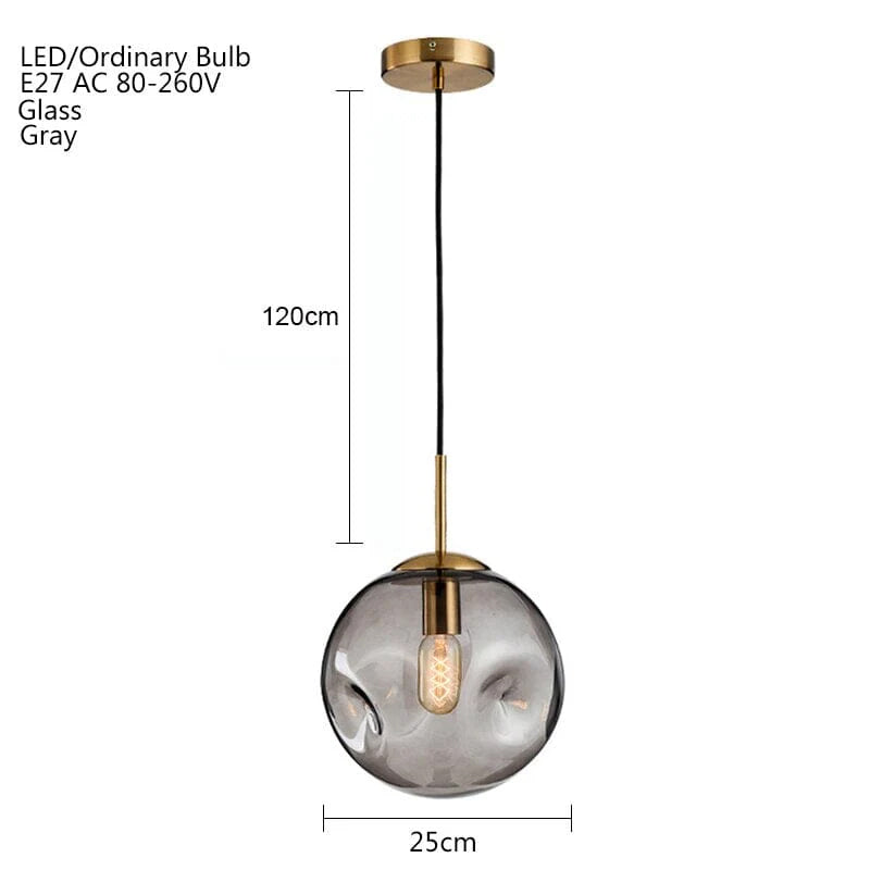 Serene Glass Plated Pendant Light