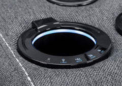 Galaxy Tech Fabric 2 Seater Electric Recliner Sofa In Grey