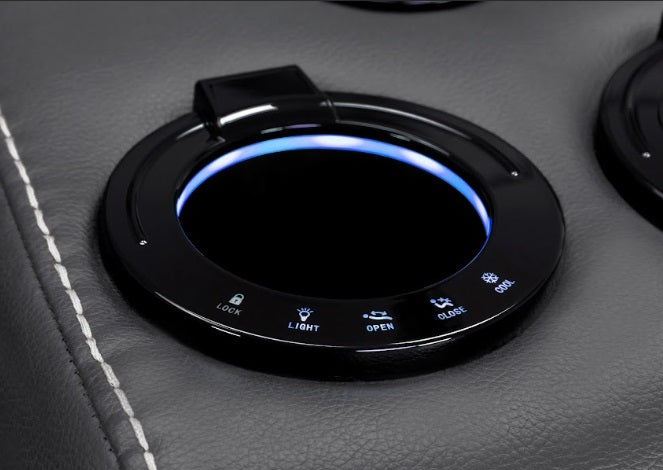 Galaxy Tech Leather Aire 2 Seater Electric Recliner Sofa In Grey