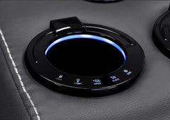 Galaxy Tech Leather Aire 2 Seater Electric Recliner Sofa In Grey