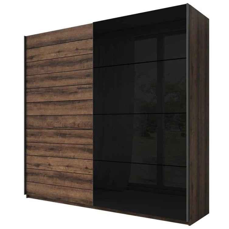 Galaxy Wooden Wardrobe 200cm With 2 Sliding Doors In Oak Monastery