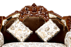 Handcrafted Solid Sheesham Wood 3 Seater Sofa In Honey Brown