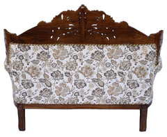 Handcrafted Solid Sheesham Wood 3 Seater Sofa In Honey Brown