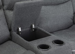 Harald Fabric 2 Seater Electric Recliner Sofa In Grey